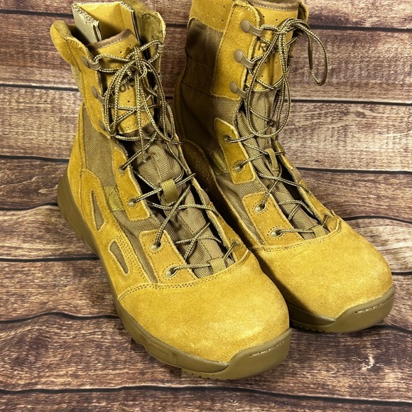 Reebok Sublite Cushion Tactical Boots Mens 13 M Coyote Tan RB8281 Military Work